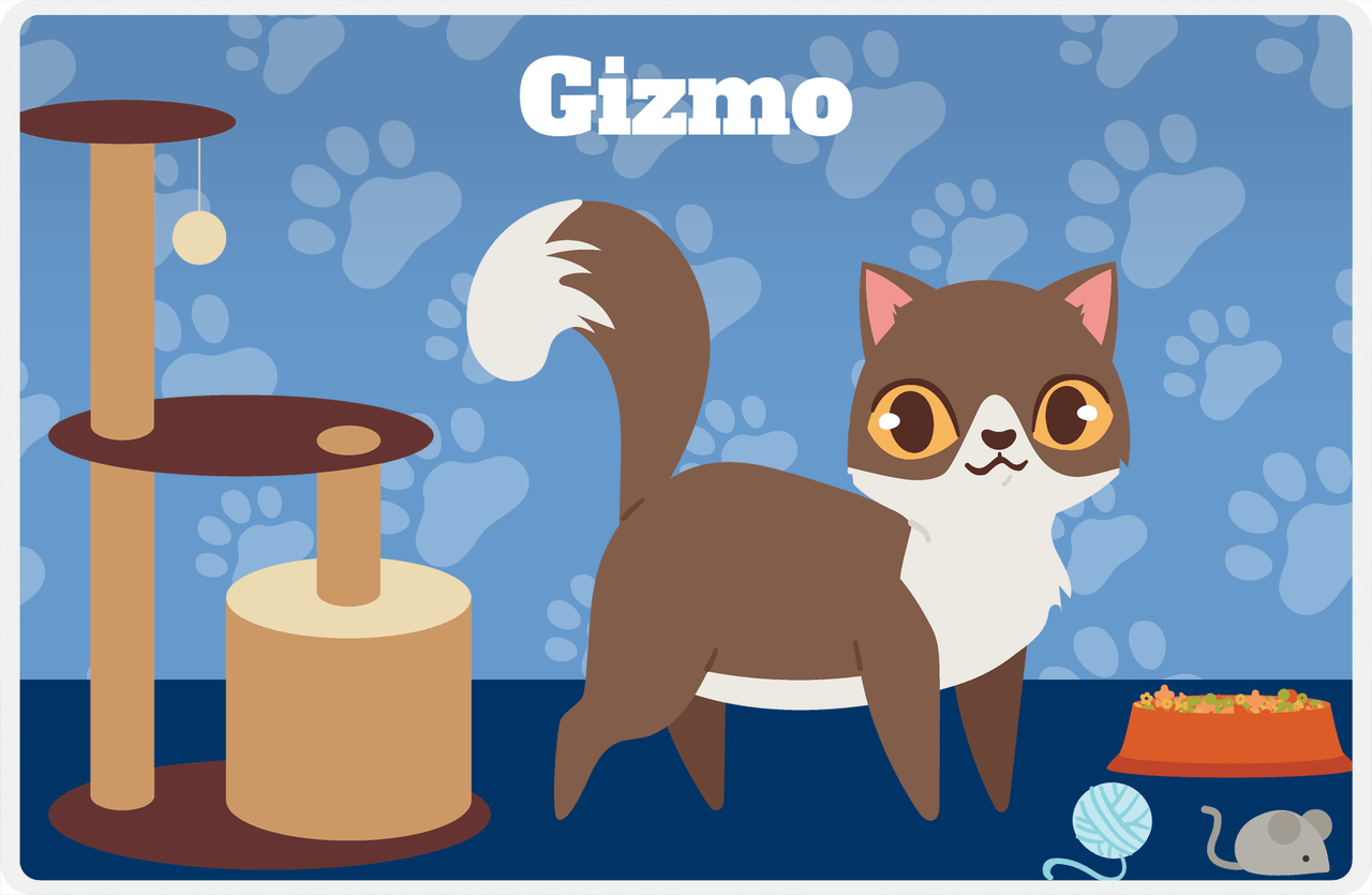 Personalized Cats Placemat XIII - Cat Toys - Cat II -  View