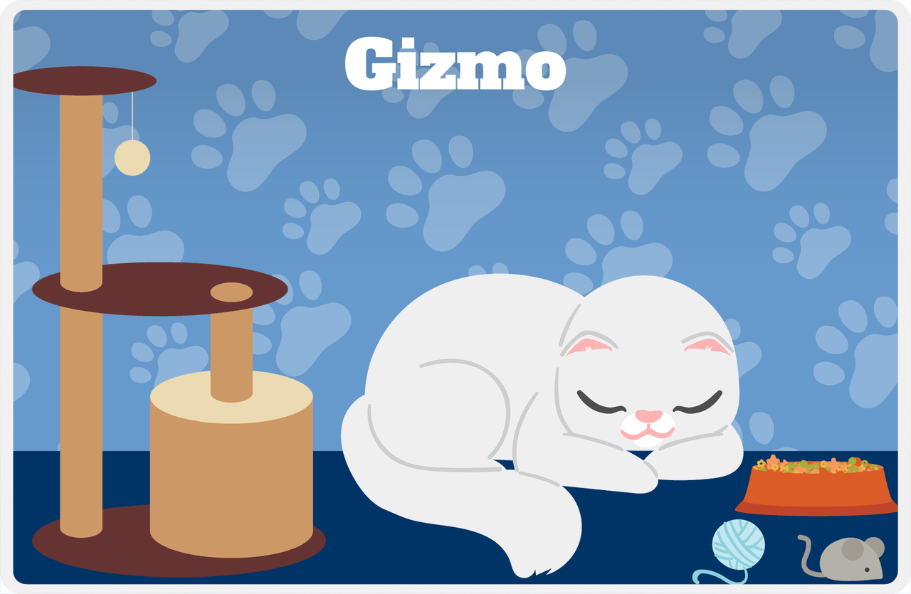 Personalized Cats Placemat XIII - Cat Toys - Cat VI -  View