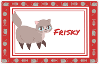 Thumbnail for Personalized Cats Placemat XIV - Toy Border - Cat III -  View