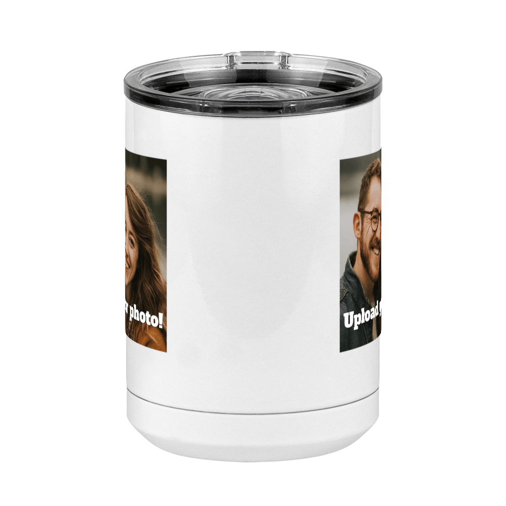 Personalized Coffee Mug Tumbler with Handle (15 oz) - Upload Your Photo - Front View
