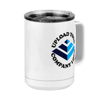 Thumbnail for Personalized Coffee Mug Tumbler with Handle (15 oz) - Upload Your Logo - Front Right View