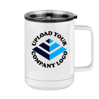 Thumbnail for Personalized Coffee Mug Tumbler with Handle (15 oz) - Upload Your Logo - Right View