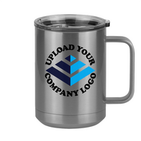 Thumbnail for Personalized Coffee Mug Tumbler with Handle (15 oz) - Upload Your Logo - Right View