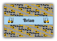 Thumbnail for Personalized Construction Truck Canvas Wrap & Photo Print II - Grey Background - Truck II - Front View