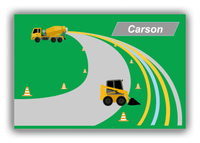 Thumbnail for Personalized Construction Truck Canvas Wrap & Photo Print III - Green Background - Truck II - Front View