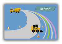 Thumbnail for Personalized Construction Truck Canvas Wrap & Photo Print III - Blue Background - Truck II - Front View