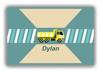 Thumbnail for Personalized Construction Truck Canvas Wrap & Photo Print IV - Patina Background - Truck I - Front View