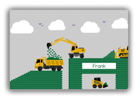 Thumbnail for Personalized Construction Truck Canvas Wrap & Photo Print VI - Grey Background - Front View