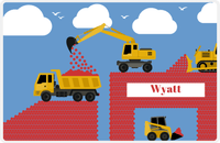 Thumbnail for Personalized Construction Placemat - Widgets - Glacier Background with Red Widgets -  View