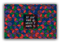 Thumbnail for Personalized Cubes Canvas Wrap & Photo Print - Text on Semi-Transparent Square - Front View
