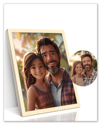 Thumbnail for Custom Cartoon Style Poster Prints - Turn Your Photos into Personalized Wall Art for Family, Pet, Wedding Pictures, Unique Poster Gifts for Birthday, Dog Lovers, Keepsake Home Decor, Special Photo Art - Front View