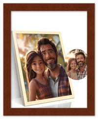 Thumbnail for Custom Cartoon Style Poster Prints - Turn Your Photos into Personalized Wall Art for Family, Pet, Wedding Pictures, Unique Poster Gifts for Birthday, Dog Lovers, Keepsake Home Decor, Special Photo Art - Front View