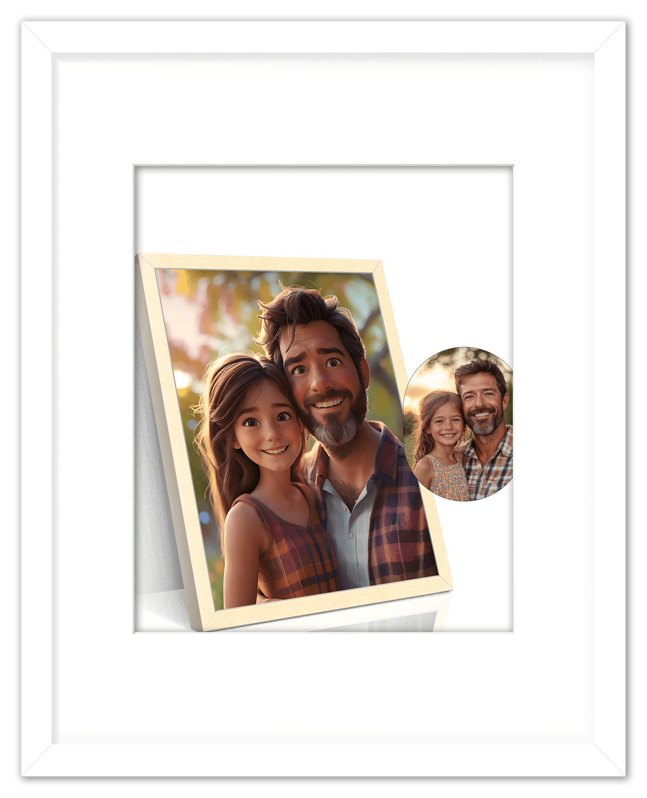 Custom Cartoon Style Poster Prints - Turn Your Photos into Personalized Wall Art for Family, Pet, Wedding Pictures, Unique Poster Gifts for Birthday, Dog Lovers, Keepsake Home Decor, Special Photo Art - Front View