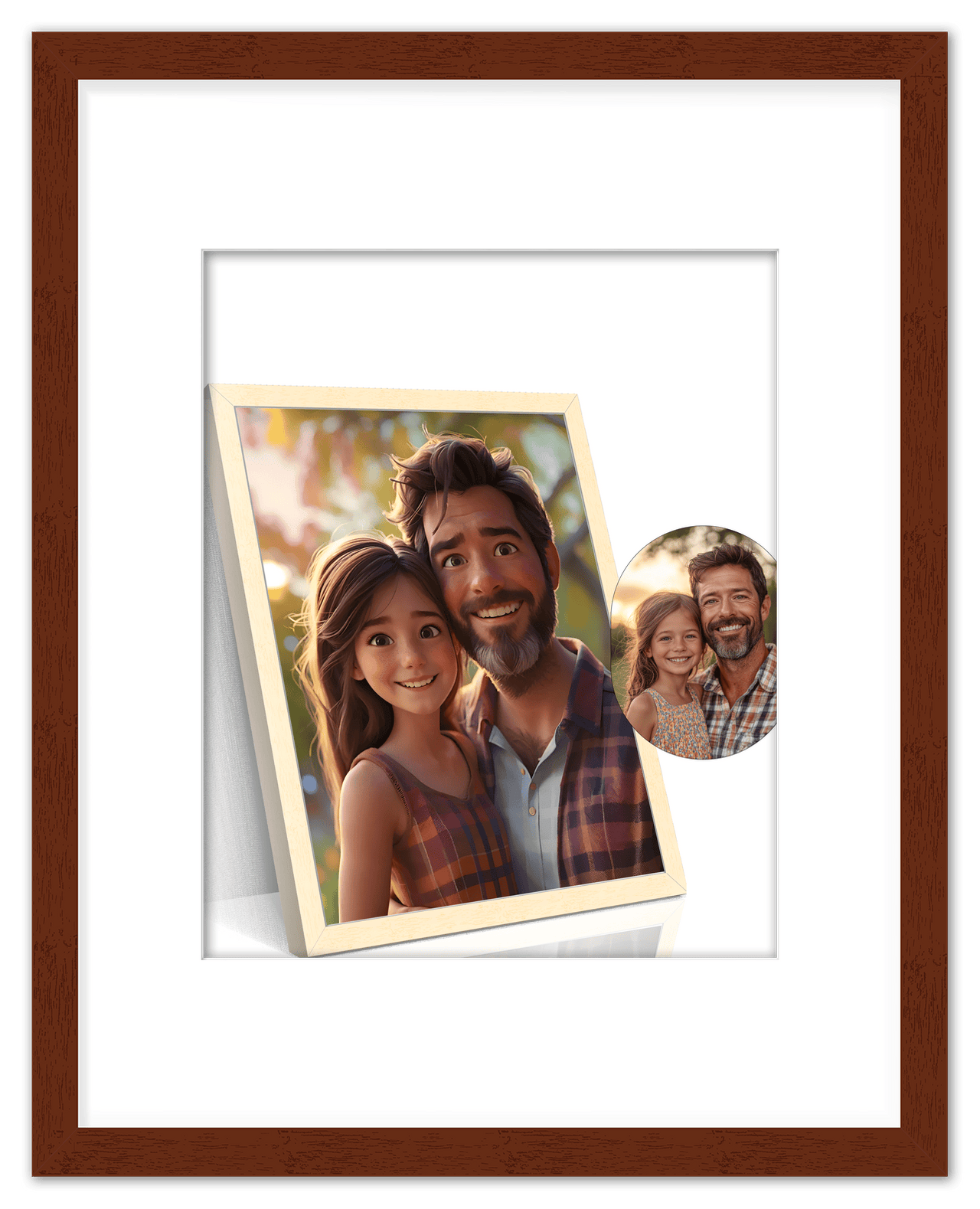 Custom Cartoon Style Poster Prints - Turn Your Photos into Personalized Wall Art for Family, Pet, Wedding Pictures, Unique Poster Gifts for Birthday, Dog Lovers, Keepsake Home Decor, Special Photo Art - Front View