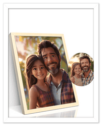 Thumbnail for Custom Cartoon Style Poster Prints - Turn Your Photos into Personalized Wall Art for Family, Pet, Wedding Pictures, Unique Poster Gifts for Birthday, Dog Lovers, Keepsake Home Decor, Special Photo Art - Front View