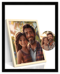 Thumbnail for Custom Cartoon Style Poster Prints - Turn Your Photos into Personalized Wall Art for Family, Pet, Wedding Pictures, Unique Poster Gifts for Birthday, Dog Lovers, Keepsake Home Decor, Special Photo Art - Front View