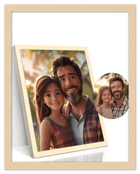 Thumbnail for Custom Cartoon Style Poster Prints - Turn Your Photos into Personalized Wall Art for Family, Pet, Wedding Pictures, Unique Poster Gifts for Birthday, Dog Lovers, Keepsake Home Decor, Special Photo Art - Front View