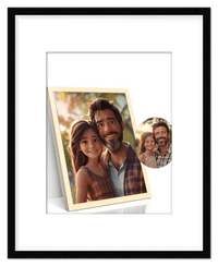 Thumbnail for Custom Cartoon Style Poster Prints - Turn Your Photos into Personalized Wall Art for Family, Pet, Wedding Pictures, Unique Poster Gifts for Birthday, Dog Lovers, Keepsake Home Decor, Special Photo Art - Front View