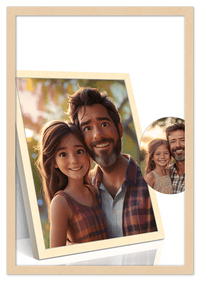 Thumbnail for Custom Cartoon Style Poster Prints - Turn Your Photos into Personalized Wall Art for Family, Pet, Wedding Pictures, Unique Poster Gifts for Birthday, Dog Lovers, Keepsake Home Decor, Special Photo Art - Front View