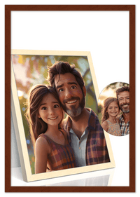 Thumbnail for Custom Cartoon Style Poster Prints - Turn Your Photos into Personalized Wall Art for Family, Pet, Wedding Pictures, Unique Poster Gifts for Birthday, Dog Lovers, Keepsake Home Decor, Special Photo Art - Front View