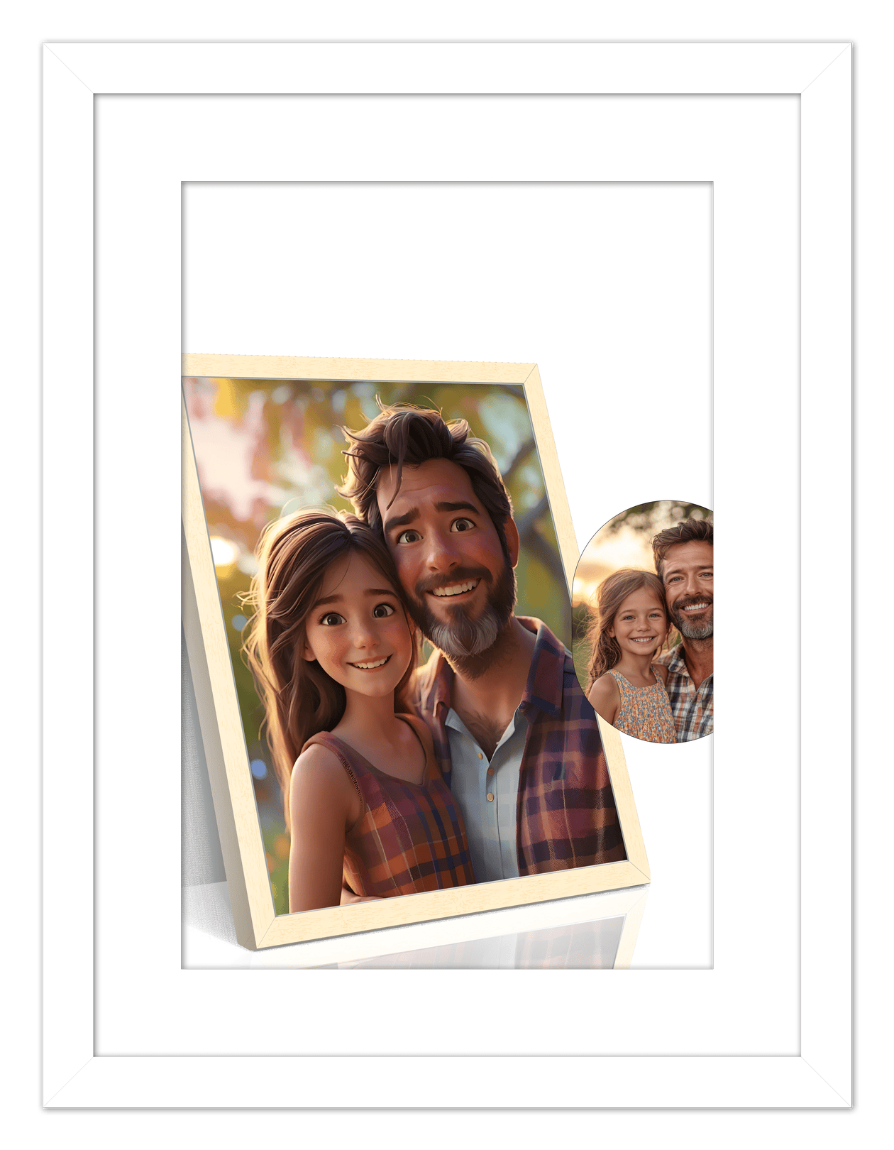 Custom Cartoon Style Poster Prints - Turn Your Photos into Personalized Wall Art for Family, Pet, Wedding Pictures, Unique Poster Gifts for Birthday, Dog Lovers, Keepsake Home Decor, Special Photo Art - Front View