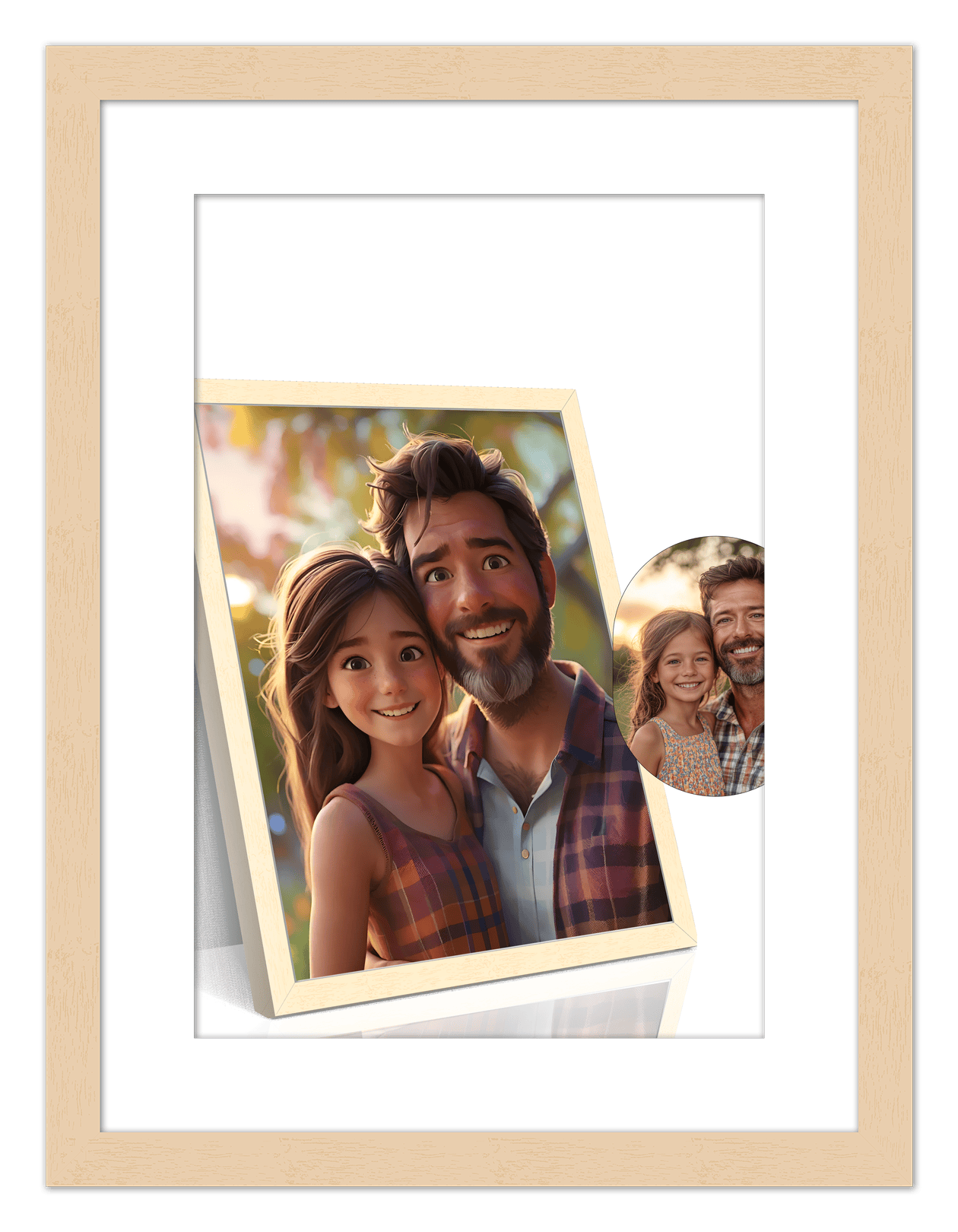 Custom Cartoon Style Poster Prints - Turn Your Photos into Personalized Wall Art for Family, Pet, Wedding Pictures, Unique Poster Gifts for Birthday, Dog Lovers, Keepsake Home Decor, Special Photo Art - Front View