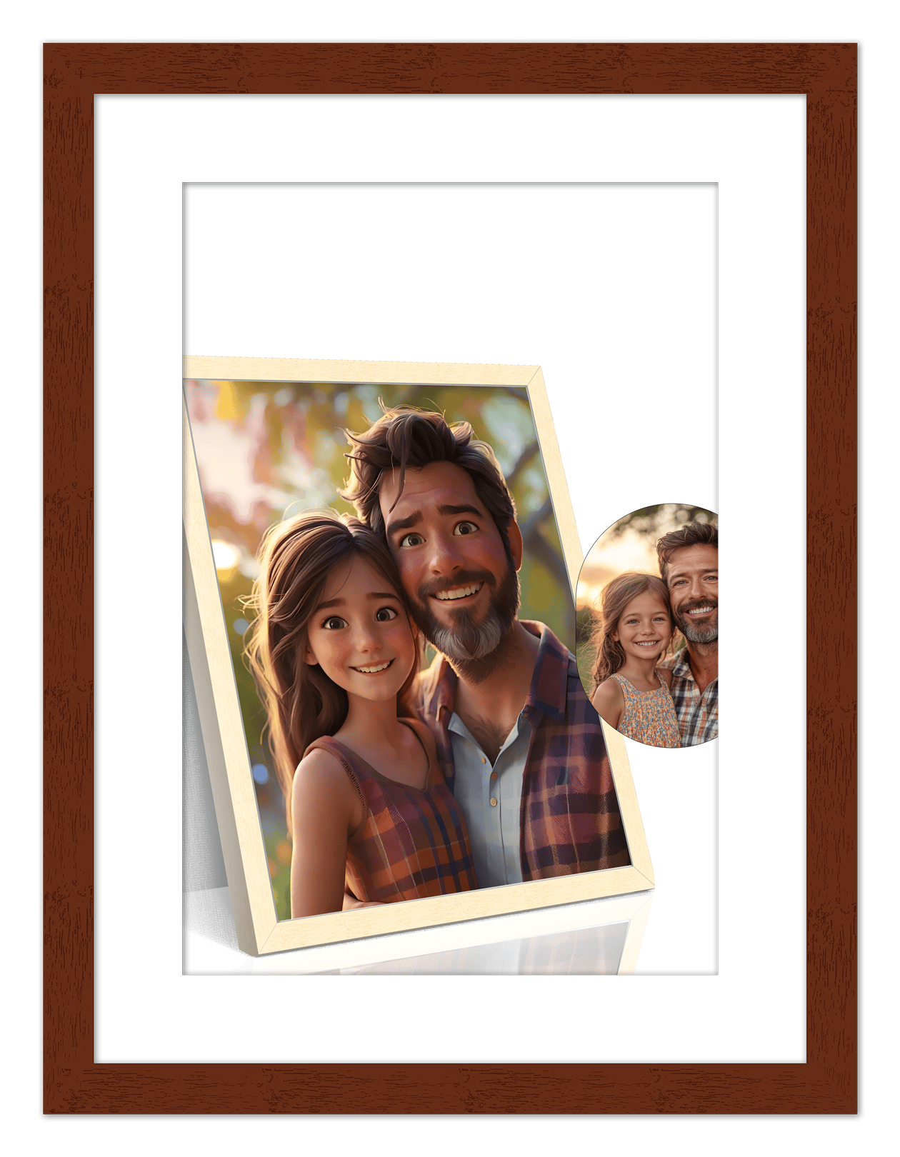 Custom Cartoon Style Poster Prints - Turn Your Photos into Personalized Wall Art for Family, Pet, Wedding Pictures, Unique Poster Gifts for Birthday, Dog Lovers, Keepsake Home Decor, Special Photo Art - Front View