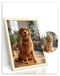 Thumbnail for Custom Cartoon Style Poster Prints - Turn Your Photos into Personalized Wall Art for Family, Pet, Wedding Pictures, Unique Poster Gifts for Birthday, Dog Lovers, Keepsake Home Decor, Special Photo Art - Front View