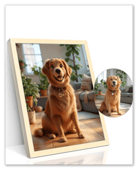 Thumbnail for Custom Cartoon Style Poster Prints - Turn Your Photos into Personalized Wall Art for Family, Pet, Wedding Pictures, Unique Poster Gifts for Birthday, Dog Lovers, Keepsake Home Decor, Special Photo Art - Front View