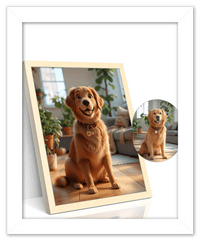 Thumbnail for Custom Cartoon Style Poster Prints - Turn Your Photos into Personalized Wall Art for Family, Pet, Wedding Pictures, Unique Poster Gifts for Birthday, Dog Lovers, Keepsake Home Decor, Special Photo Art - Front View