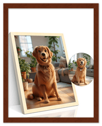 Thumbnail for Custom Cartoon Style Poster Prints - Turn Your Photos into Personalized Wall Art for Family, Pet, Wedding Pictures, Unique Poster Gifts for Birthday, Dog Lovers, Keepsake Home Decor, Special Photo Art - Front View