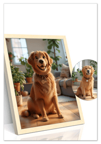Thumbnail for Custom Cartoon Style Poster Prints - Turn Your Photos into Personalized Wall Art for Family, Pet, Wedding Pictures, Unique Poster Gifts for Birthday, Dog Lovers, Keepsake Home Decor, Special Photo Art - Front View