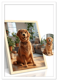 Thumbnail for Custom Cartoon Style Poster Prints - Turn Your Photos into Personalized Wall Art for Family, Pet, Wedding Pictures, Unique Poster Gifts for Birthday, Dog Lovers, Keepsake Home Decor, Special Photo Art - Front View