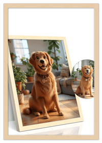 Thumbnail for Custom Cartoon Style Poster Prints - Turn Your Photos into Personalized Wall Art for Family, Pet, Wedding Pictures, Unique Poster Gifts for Birthday, Dog Lovers, Keepsake Home Decor, Special Photo Art - Front View