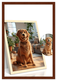 Thumbnail for Custom Cartoon Style Poster Prints - Turn Your Photos into Personalized Wall Art for Family, Pet, Wedding Pictures, Unique Poster Gifts for Birthday, Dog Lovers, Keepsake Home Decor, Special Photo Art - Front View