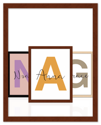 Thumbnail for Customized Name Wall Art Decor with Large Initial - Personalized Kids Room, Nursery Wall Letters, Boys & Girls Bedroom Sign, Home Baby Princess Room Decor, Men & Women Decorative Signs, Own Your Space - Front View