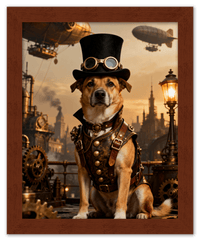 Thumbnail for Custom Steampunk Victorian Pet Portrait From Photo - Personalized Animal Wall Art Print, Funny Dog Artwork Decor, Unique Cat Lover Gifts, Vintage Home Poster for Kids Room, Nursery, Bedroom, Office - Front View