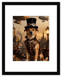 Thumbnail for Custom Steampunk Victorian Pet Portrait From Photo - Personalized Animal Wall Art Print, Funny Dog Artwork Decor, Unique Cat Lover Gifts, Vintage Home Poster for Kids Room, Nursery, Bedroom, Office - Front View