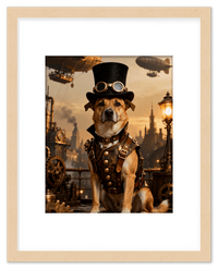 Thumbnail for Custom Steampunk Victorian Pet Portrait From Photo - Personalized Animal Wall Art Print, Funny Dog Artwork Decor, Unique Cat Lover Gifts, Vintage Home Poster for Kids Room, Nursery, Bedroom, Office - Front View