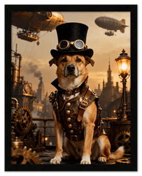 Thumbnail for Custom Steampunk Victorian Pet Portrait From Photo - Personalized Animal Wall Art Print, Funny Dog Artwork Decor, Unique Cat Lover Gifts, Vintage Home Poster for Kids Room, Nursery, Bedroom, Office - Front View