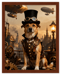 Thumbnail for Custom Steampunk Victorian Pet Portrait From Photo - Personalized Animal Wall Art Print, Funny Dog Artwork Decor, Unique Cat Lover Gifts, Vintage Home Poster for Kids Room, Nursery, Bedroom, Office - Front View