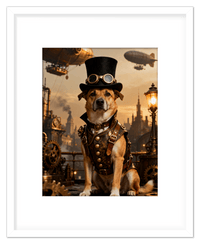 Thumbnail for Custom Steampunk Victorian Pet Portrait From Photo - Personalized Animal Wall Art Print, Funny Dog Artwork Decor, Unique Cat Lover Gifts, Vintage Home Poster for Kids Room, Nursery, Bedroom, Office - Front View