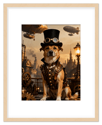 Thumbnail for Custom Steampunk Victorian Pet Portrait From Photo - Personalized Animal Wall Art Print, Funny Dog Artwork Decor, Unique Cat Lover Gifts, Vintage Home Poster for Kids Room, Nursery, Bedroom, Office - Front View