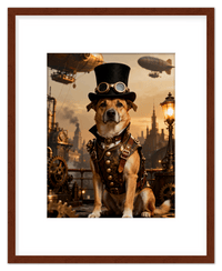 Thumbnail for Custom Steampunk Victorian Pet Portrait From Photo - Personalized Animal Wall Art Print, Funny Dog Artwork Decor, Unique Cat Lover Gifts, Vintage Home Poster for Kids Room, Nursery, Bedroom, Office - Front View