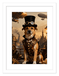 Thumbnail for Custom Steampunk Victorian Pet Portrait From Photo - Personalized Animal Wall Art Print, Funny Dog Artwork Decor, Unique Cat Lover Gifts, Vintage Home Poster for Kids Room, Nursery, Bedroom, Office - Front View