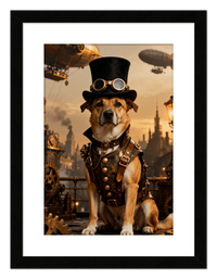 Thumbnail for Custom Steampunk Victorian Pet Portrait From Photo - Personalized Animal Wall Art Print, Funny Dog Artwork Decor, Unique Cat Lover Gifts, Vintage Home Poster for Kids Room, Nursery, Bedroom, Office - Front View