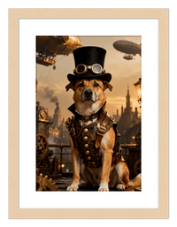Thumbnail for Custom Steampunk Victorian Pet Portrait From Photo - Personalized Animal Wall Art Print, Funny Dog Artwork Decor, Unique Cat Lover Gifts, Vintage Home Poster for Kids Room, Nursery, Bedroom, Office - Front View