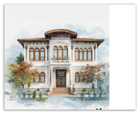 Thumbnail for Custom Watercolor House Portrait with Name - Personalized Residence Wall Art for Living Room, Create Your Own Artwork from Photo, Perfect Housewarming Gifts for New Homeowner, Modern Home Decor Poster - Front View