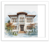 Thumbnail for Custom Watercolor House Portrait with Name - Personalized Residence Wall Art for Living Room, Create Your Own Artwork from Photo, Perfect Housewarming Gifts for New Homeowner, Modern Home Decor Poster - Front View