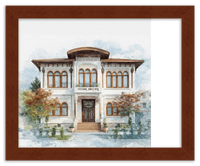 Thumbnail for Custom Watercolor House Portrait with Name - Personalized Residence Wall Art for Living Room, Create Your Own Artwork from Photo, Perfect Housewarming Gifts for New Homeowner, Modern Home Decor Poster - Front View